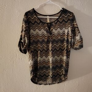 Women's Multicolor Zigzag Top